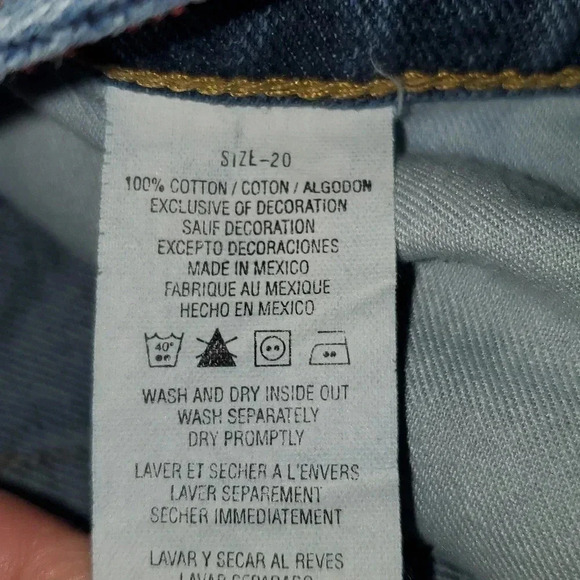 TOMMY HILFIGER JEAN SHORTS WOMENS PLUS SIZE 20 MID RISE 7" - Picture 10 of 11